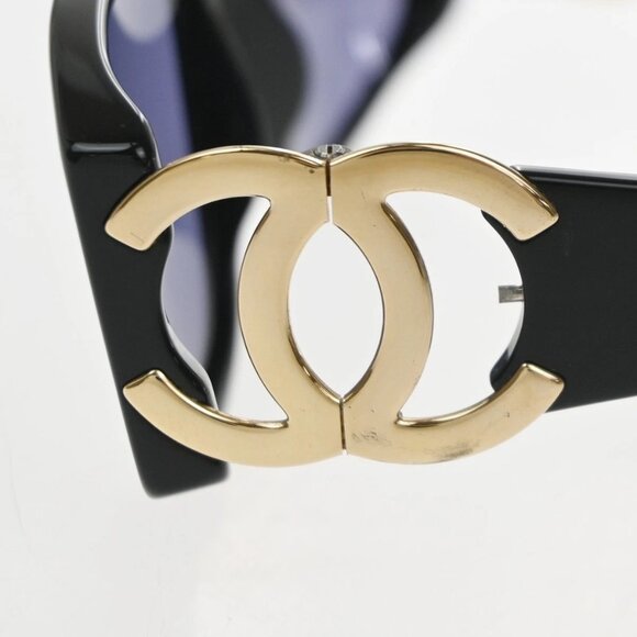 CHANEL CC Logos Sunglasses Eye Were Plastic Metal Black 02461 30RL758 main image 12